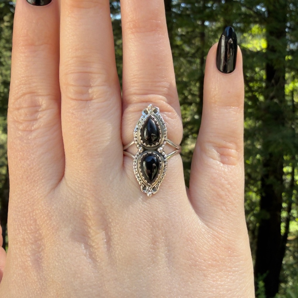 Black Onyx Sterling Silver Ring